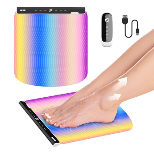 EMS フットマット フットトレーニング 足裏 リモコン付き USB充電式 6種類モード 19段階強度 二の腕 手のひら 太もも 脹脛臀部 プレゼント 持ち運び便利 日本語説明書